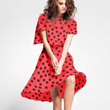 Sarga Bielástica Lunares Rojo 25mm - Ribes y Casals