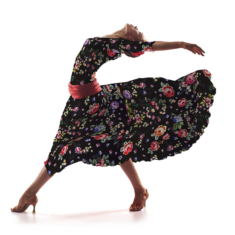 Sarga Elástica Flor Manila Negra - Ribes y Casals