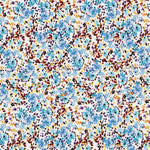 Sarga Viscosa Florecitas Turquesa - Ribes y Casals