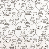 Satén Algodón Estampado Retratos Fondo Blanco - Ribes y Casals