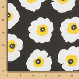 Satén Algodón Maxi Flor Negro - Ribes y Casals