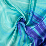 Satén Estampado Abstracto Azul - Ribes y Casals