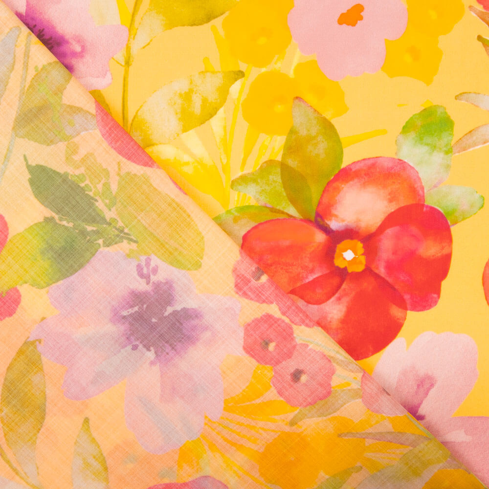 Voile Poliéster Acuarela Sol - Ribes y Casals