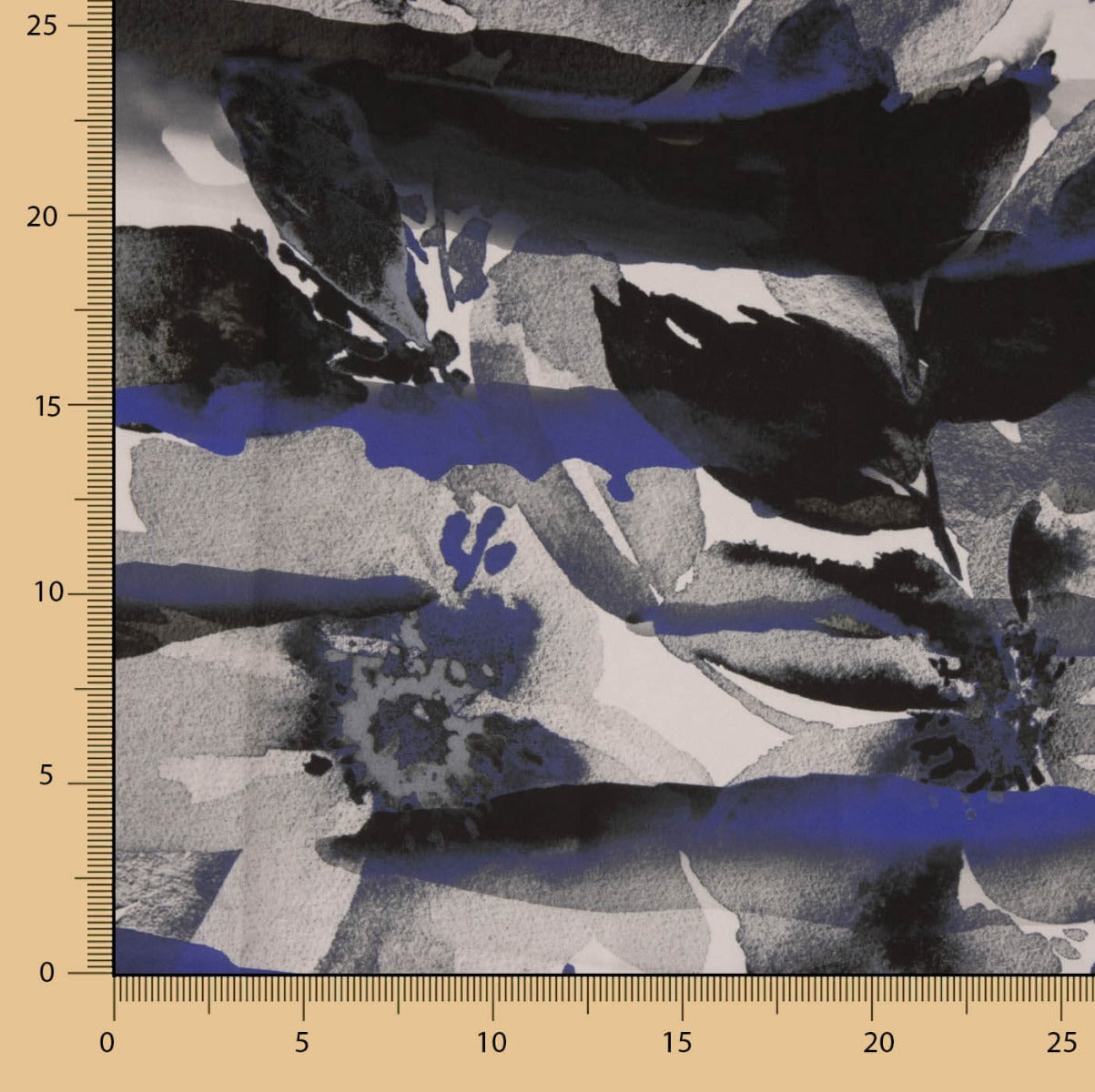 Satén Estampado Arica Azul - Ribes y Casals