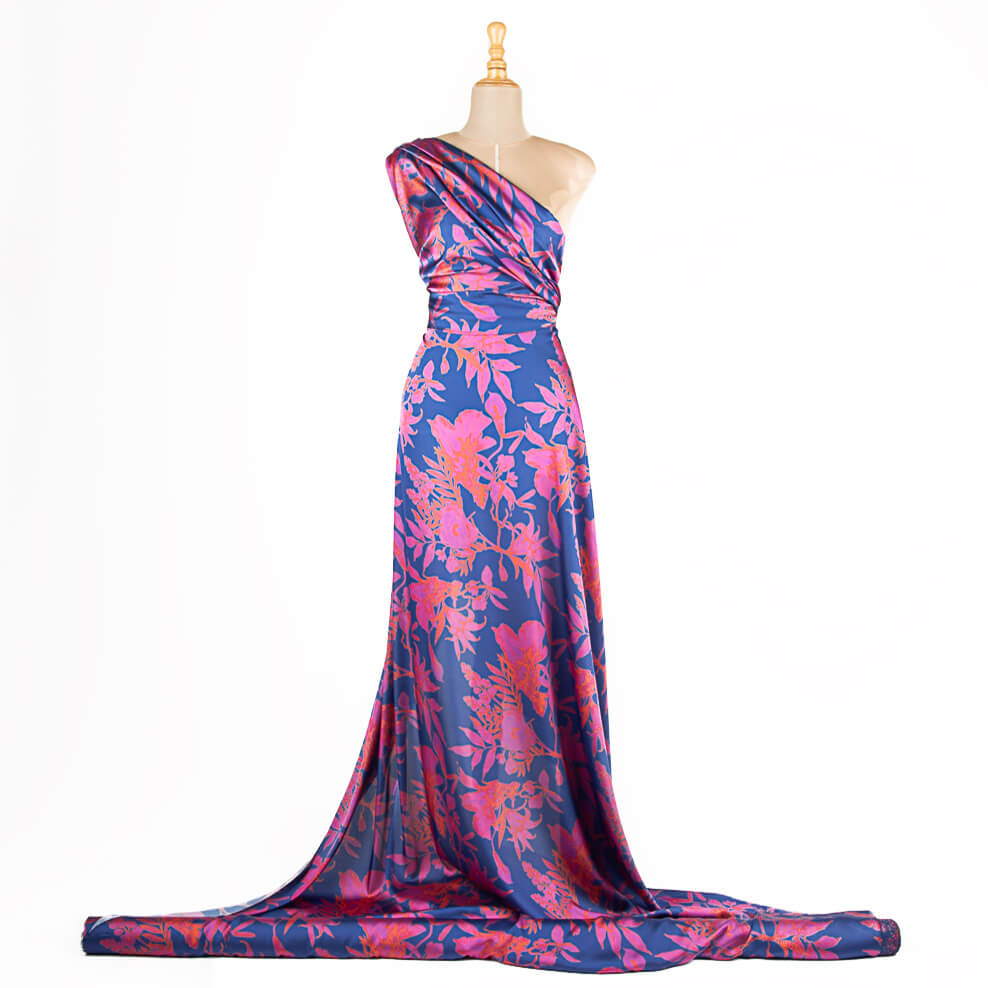 Satén Estampado Bombay Azul - Ribes y Casals