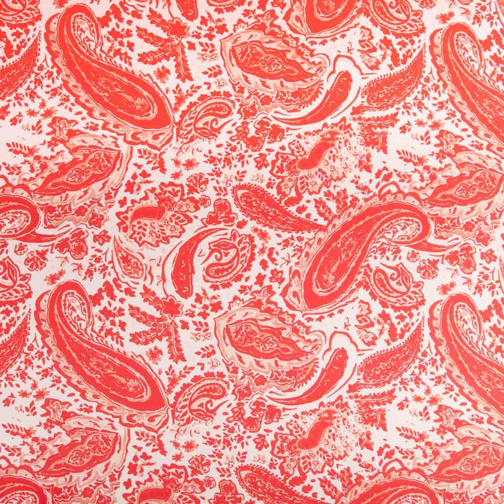 Satén Estampado Cachemire Coral - Ribes y Casals