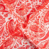 Satén Estampado Cachemire Coral - Ribes y Casals