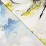 Satén Estampado Flor Azul Arte - Ribes y Casals