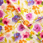 Satén Estampado Flor Cosmo - Ribes y Casals