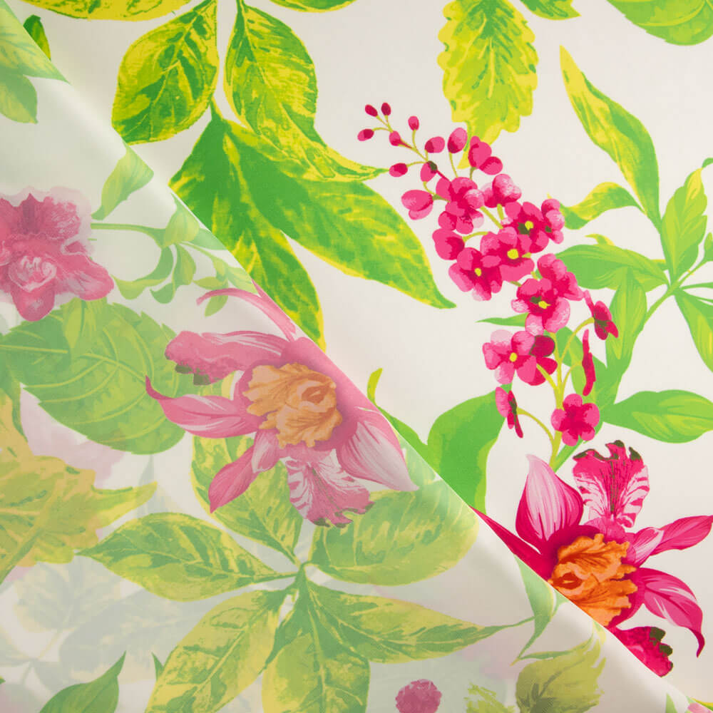 Satén Estampado Flor Mooma - Ribes y Casals