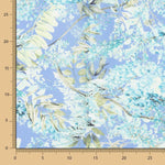 Satén Estampado Floral Azul Claro - Ribes y Casals