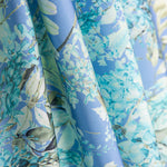 Satén Estampado Floral Azul Claro - Ribes y Casals