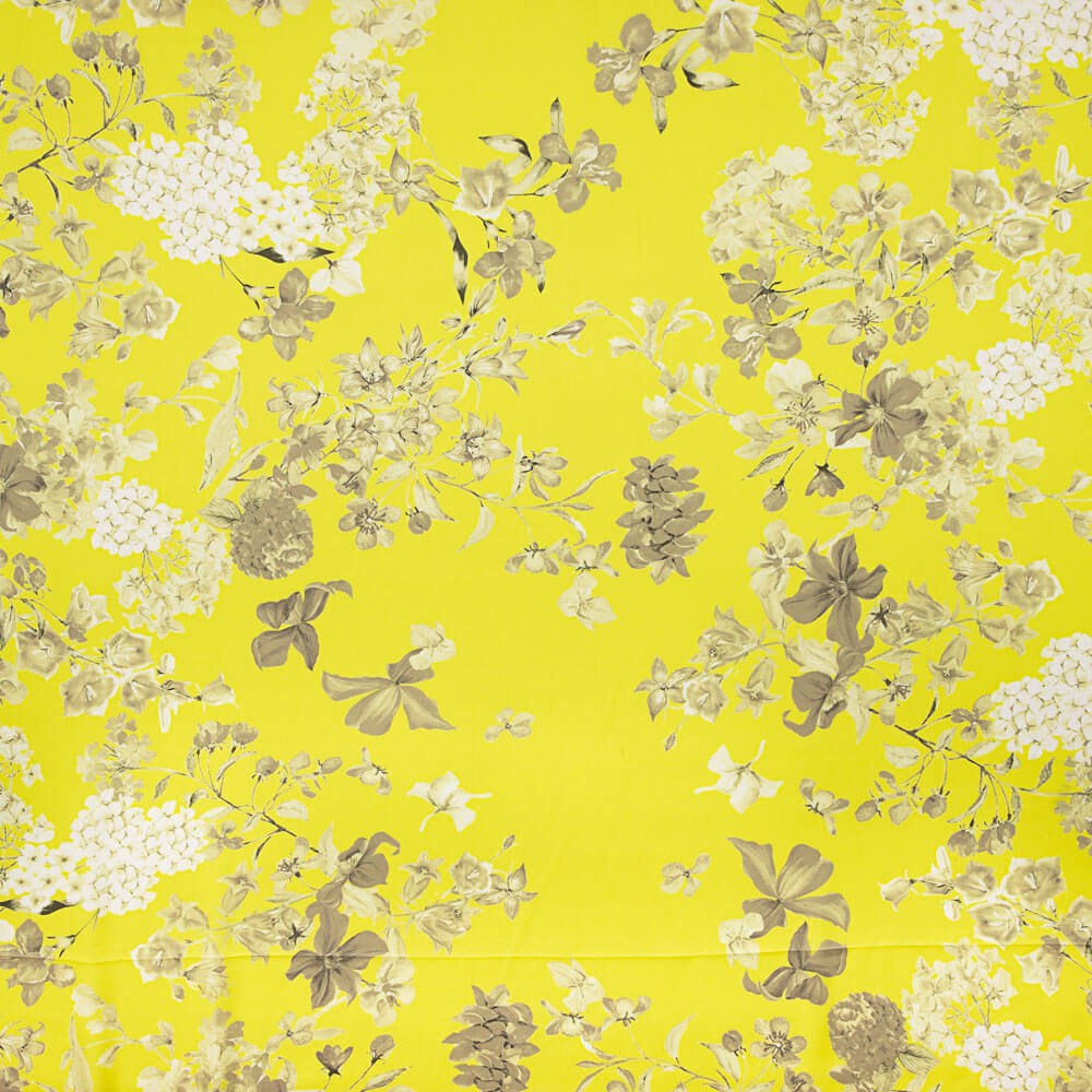 Satén Estampado Kimono Amarillo - Ribes y Casals