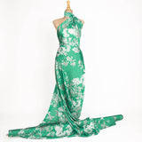 Satén Estampado Kimono Menta - Ribes y Casals