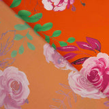 Satén Estampado Liana Coral - Ribes y Casals