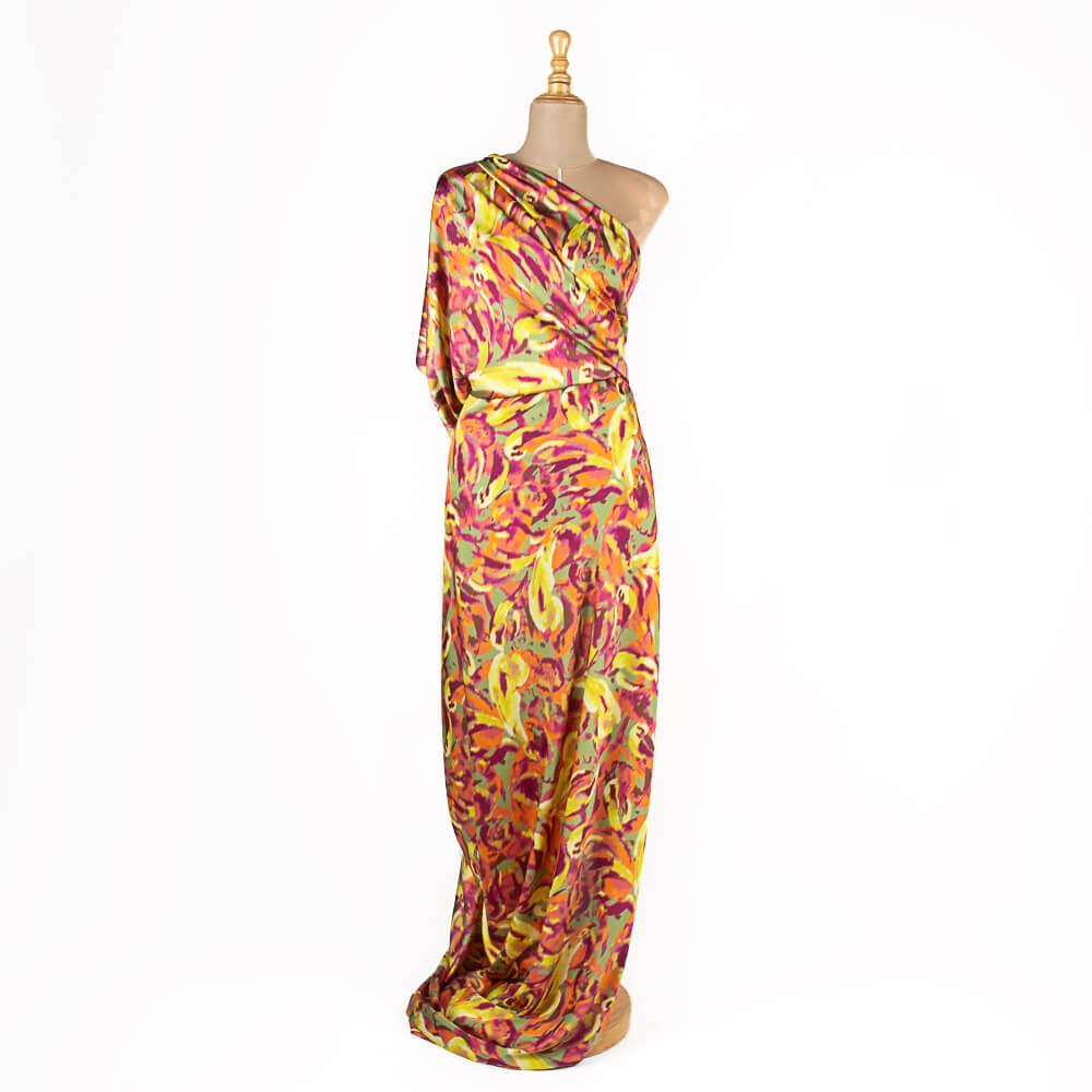 Satén Estampado Mysore Amarillo - Ribes y Casals
