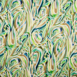 Satén Estampado Pinceladas Verde - Ribes y Casals