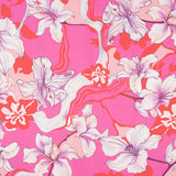 Satén Estampado Polinesia Fucsia - Ribes y Casals