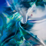 Satén Estampado Splash Azul - Ribes y Casals