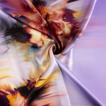 Satén Estampado Splash Morado - Ribes y Casals