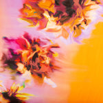 Satén Estampado Splash Naranja - Ribes y Casals
