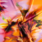 Satén Estampado Splash Naranja - Ribes y Casals