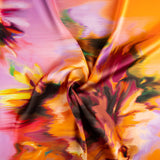 Satén Estampado Splash Naranja - Ribes y Casals