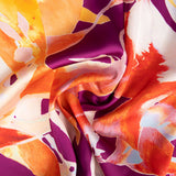 Satén Estampado Tropical Naranja - Ribes y Casals