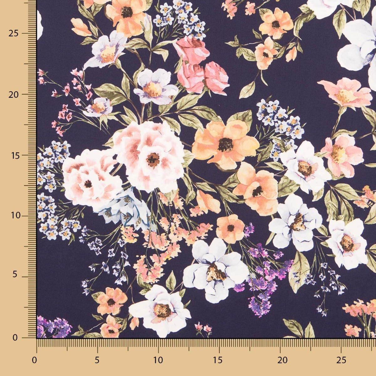 Satén Floral Morada - Ribes y Casals