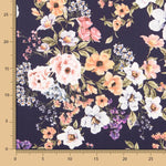 Satén Floral Morada - Ribes y Casals