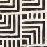 Satén Jacquard Geométrico Negro - Ribes y Casals