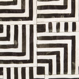 Satén Jacquard Geométrico Negro - Ribes y Casals