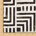 Satén Jacquard Geométrico Negro - Ribes y Casals