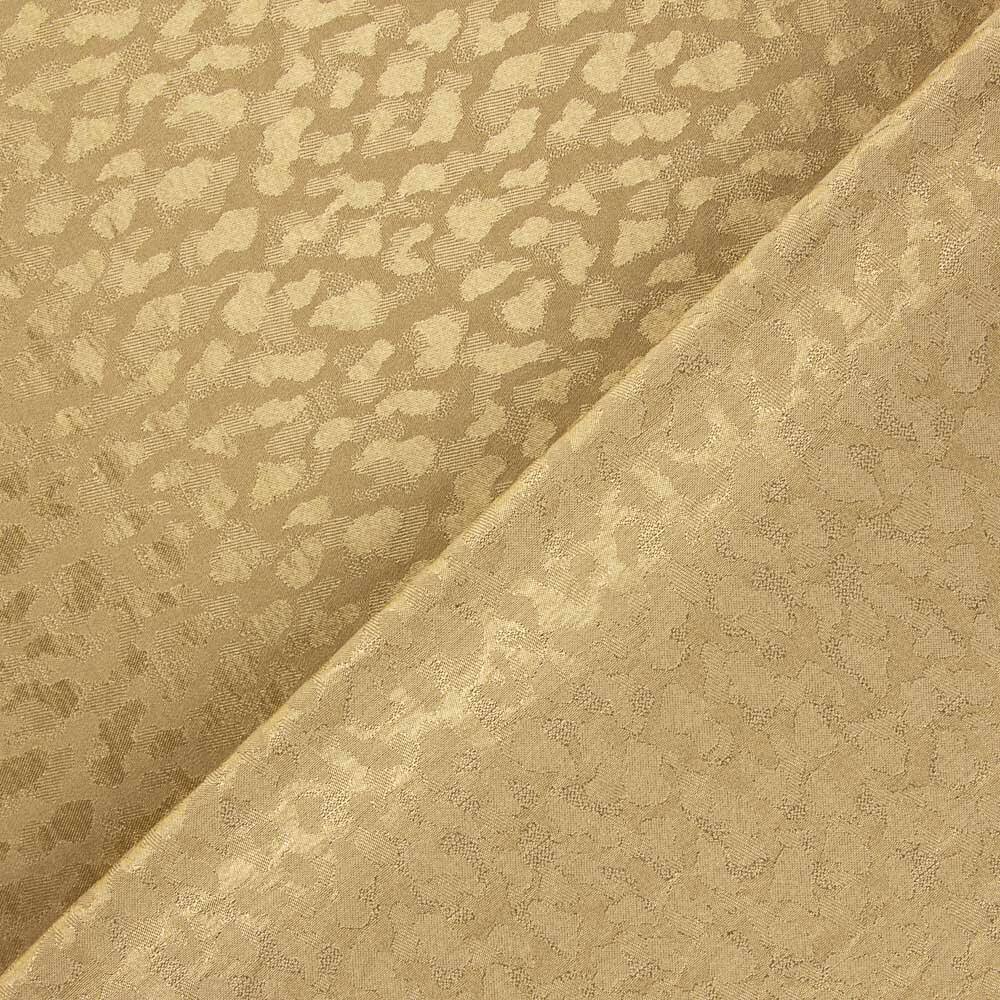 Satén Jacquard Viscosa Dorado - Ribes y Casals