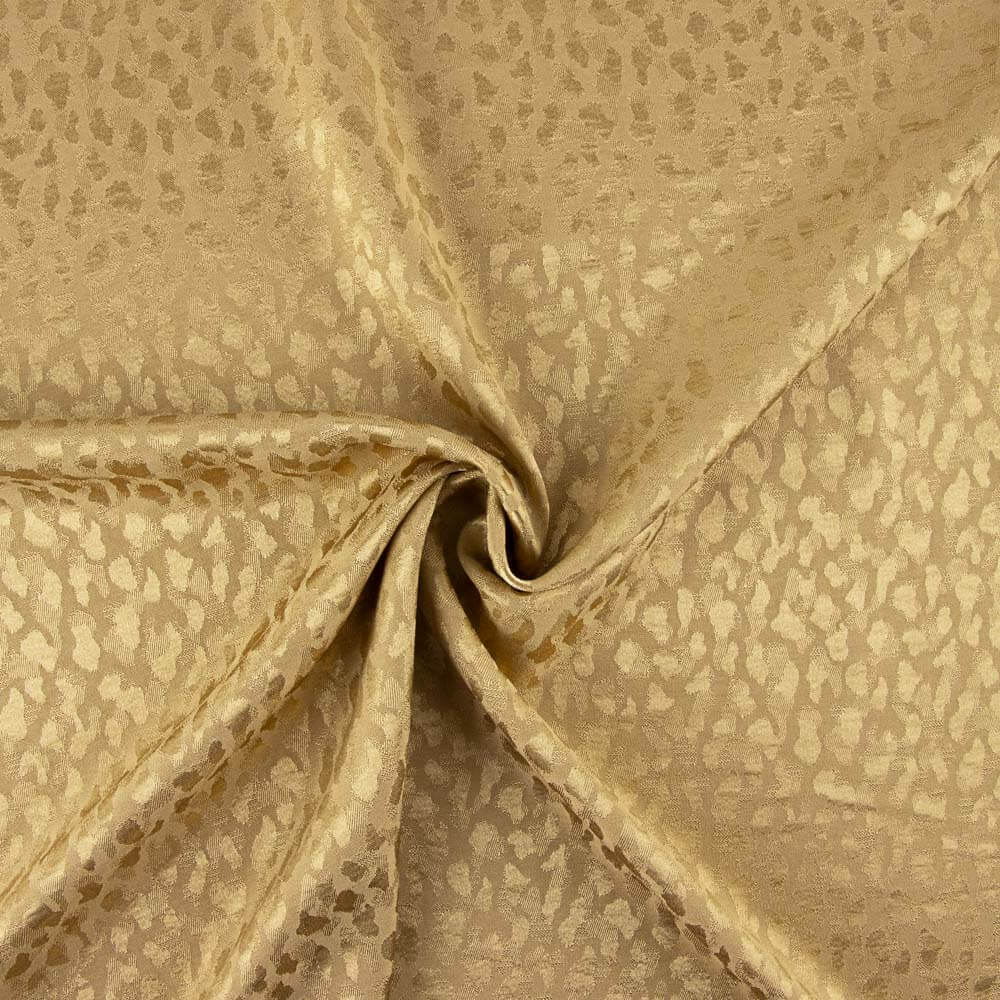 Satén Jacquard Viscosa Dorado - Ribes y Casals