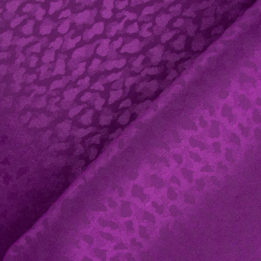 Satén Jacquard Viscosa Morado - Ribes y Casals