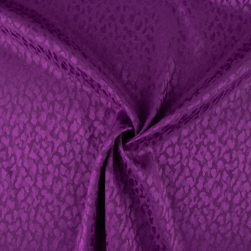 Satén Jacquard Viscosa Morado - Ribes y Casals