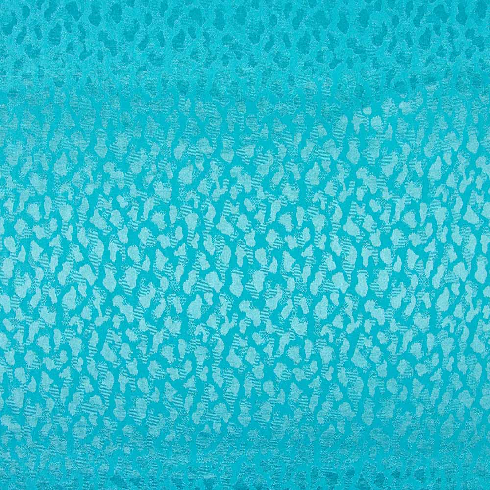 Satén Jacquard Viscosa Azul Turquesa - Ribes y Casals