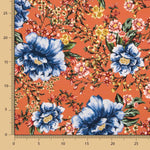 Satén Mate Floral Terracota - Ribes y Casals