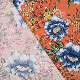 Satén Mate Floral Terracota - Ribes y Casals