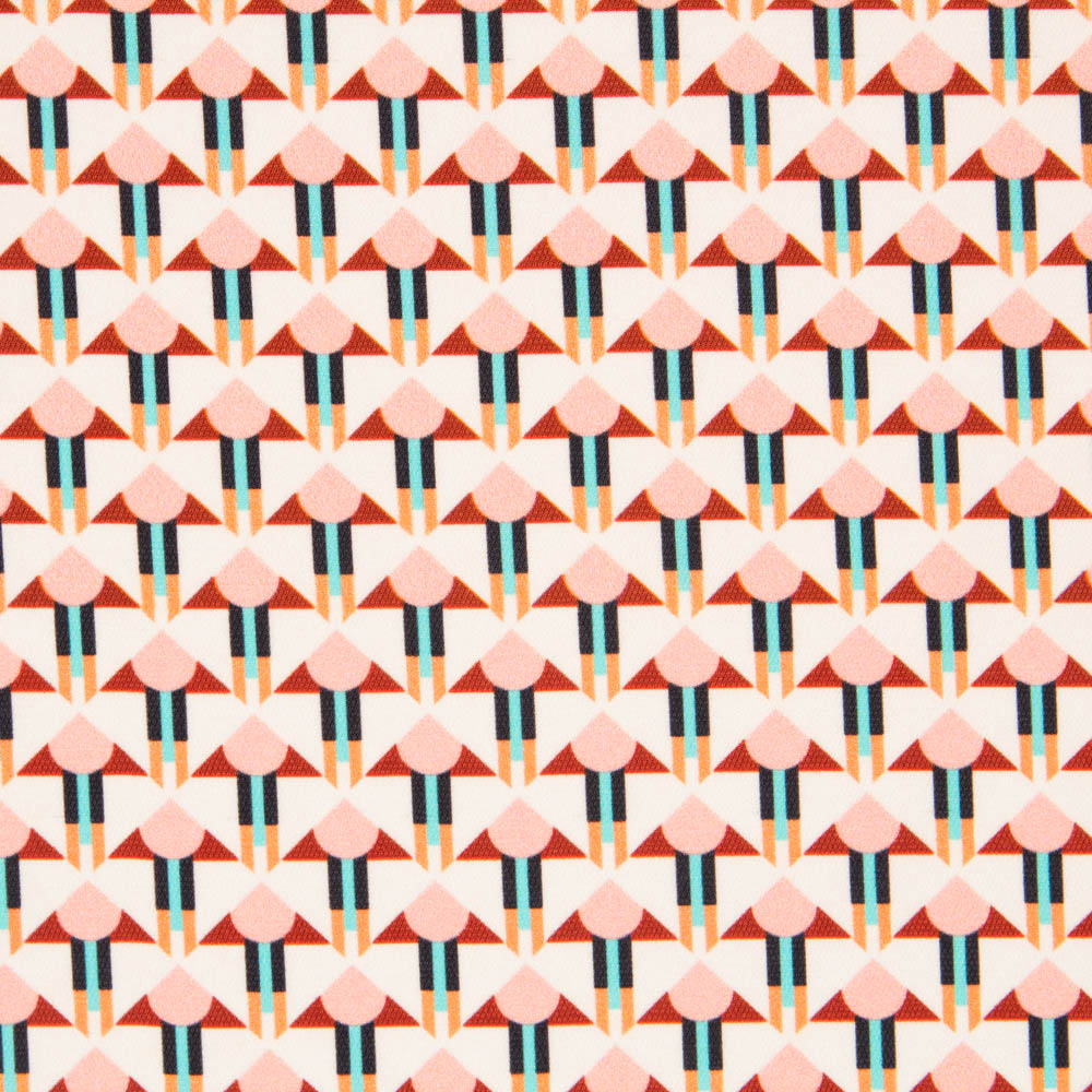 Satén Mate Geométrica Salmón - Ribes y Casals