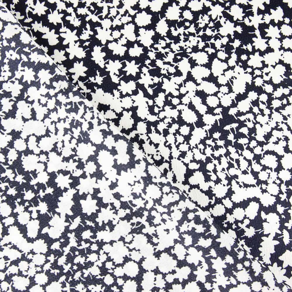 Satén Poliéster Estampado Abstract Marino - Ribes y Casals