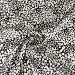 Satén Poliéster Estampado Abstract Negro - Ribes y Casals