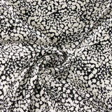 Satén Poliéster Estampado Abstract Negro - Ribes y Casals