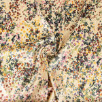 Satén Poliéster Floral Crema - Ribes y Casals