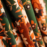 Satén Poliéster Folk Verde Botella - Ribes y Casals