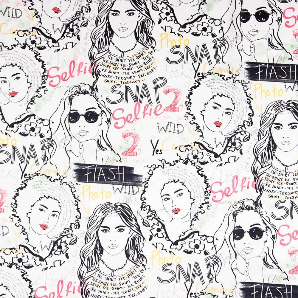 Satén Poliéster Rostros - Ribes y Casals