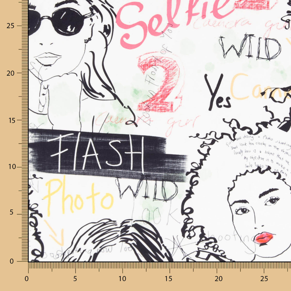 Satén Poliéster Rostros - Ribes y Casals