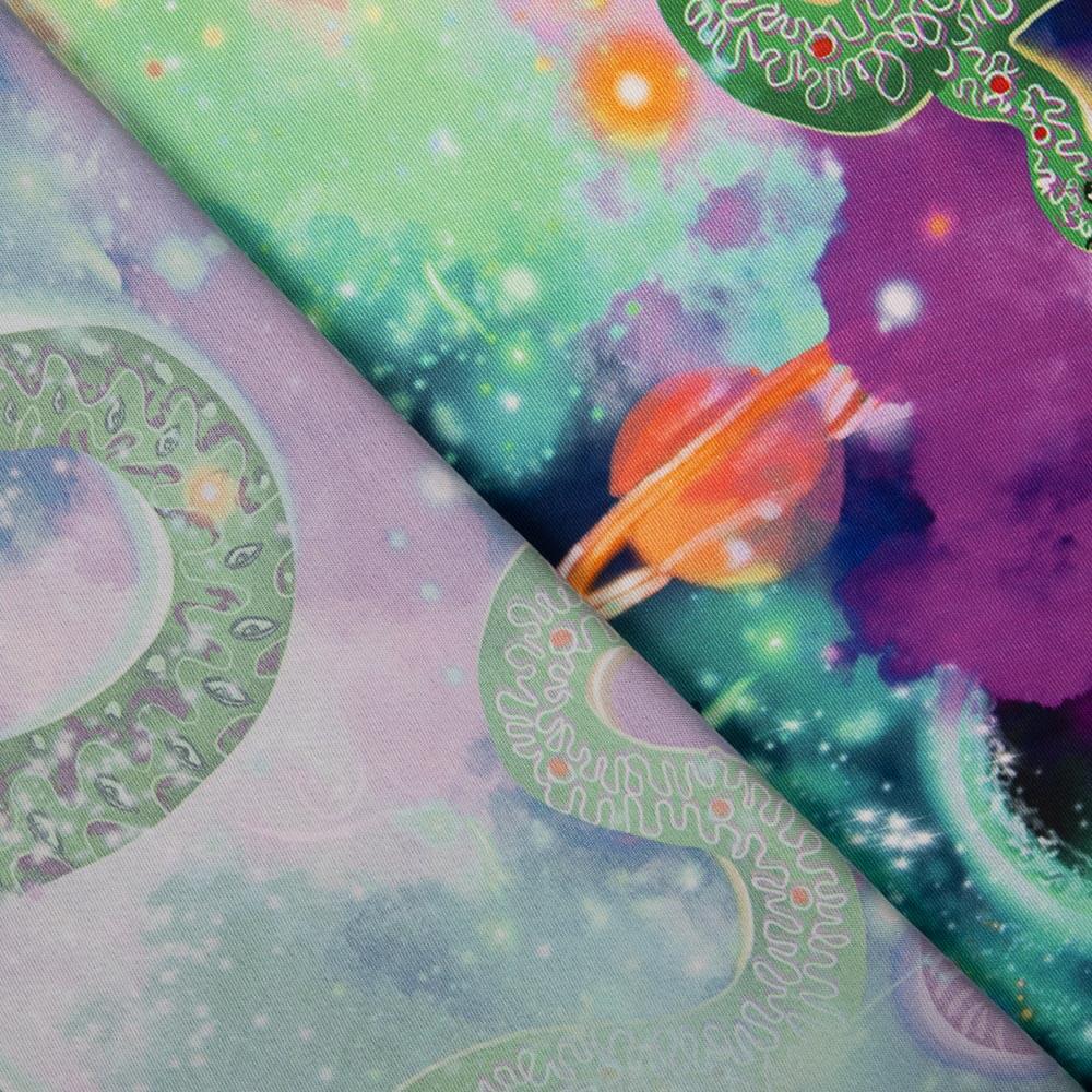 Satén Poliéster Serpientes Universo - Ribes y Casals