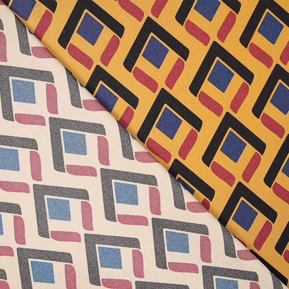 Satén Poliéster Étnico Mokka - Ribes y Casals